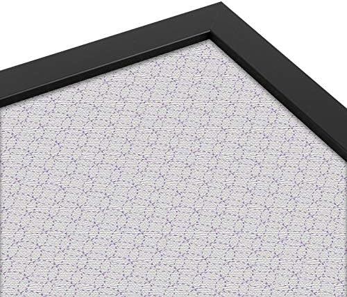PinPix 40x28 Inch Cork Bulletin Board. This Decorative Framed Pin Board Comes with White Circles Design and a Satin Black Frame. Ideal for Home Office Decor or Message Board (PinPix-494)