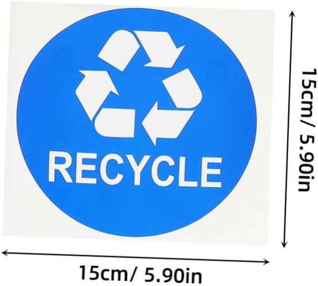 8pcs Trash Sorting Decals Self-Adhesive Waste Container Stickers