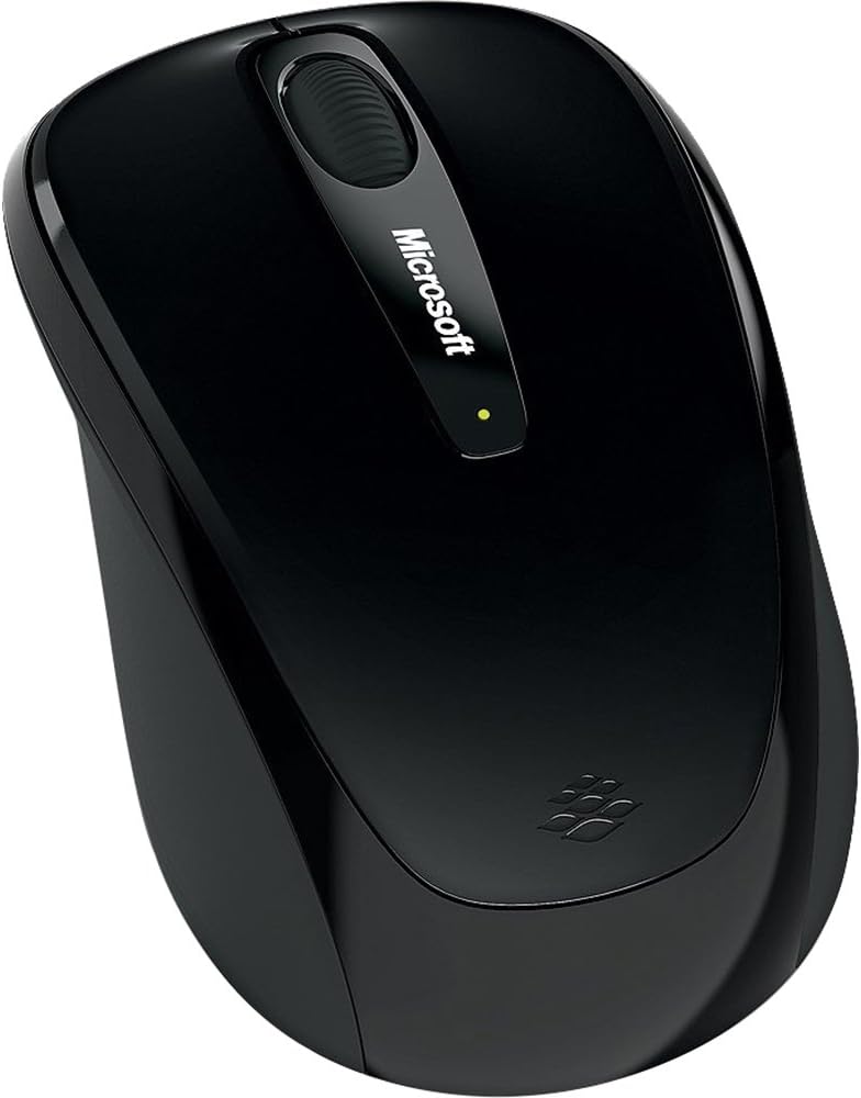 Microsoft Wireless Mobile Mouse 3500 - Black. Comfortable design, Right/Left Hand Use, Wireless, USB 2.0 with Nano transceiver for PC/Laptop/Desktop, works with for Mac/Windows Computers