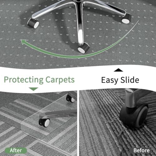 Office Chair Mat for Low Pile Carpet, 48" x 60" Clear Heavy Duty Chair Mat