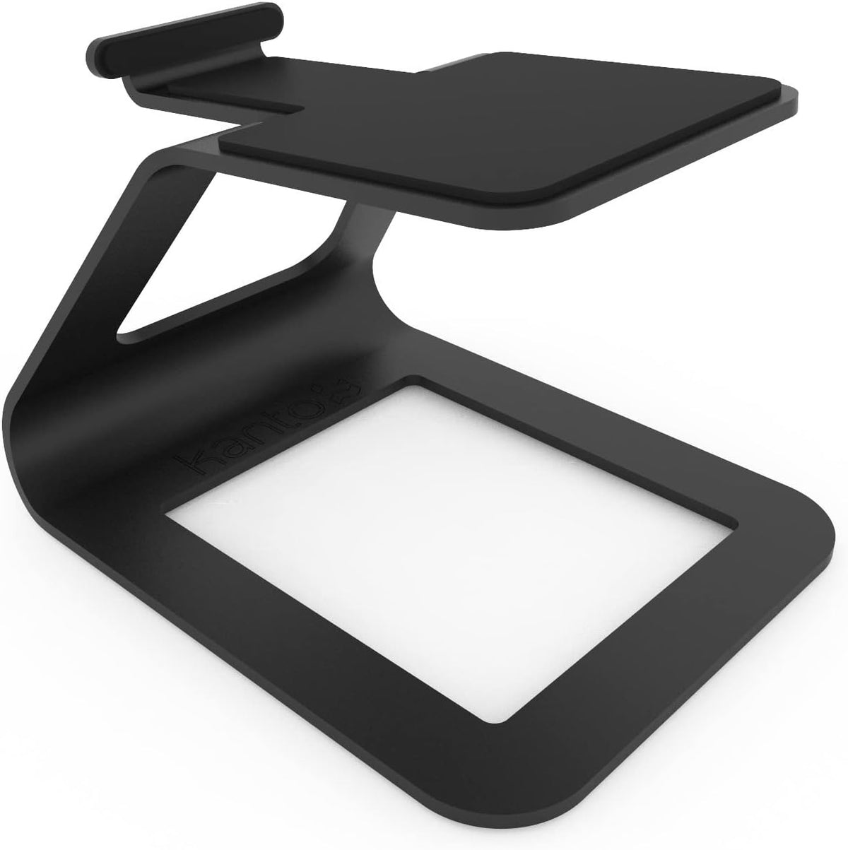 Kanto SE2 Elevated Desktop Speaker Stands for Small Speakers & Compact 2”-3” Studio Monitors - 3.8” Tall - Supports 7.1 lbs - Damping 1.5 mm Silicone Padding - Pair - Black - Pair