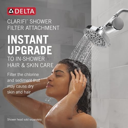 Delta Clarifi Standard Shower Filter Attachment Chrome with Additional Filter Cartridge, Chrome