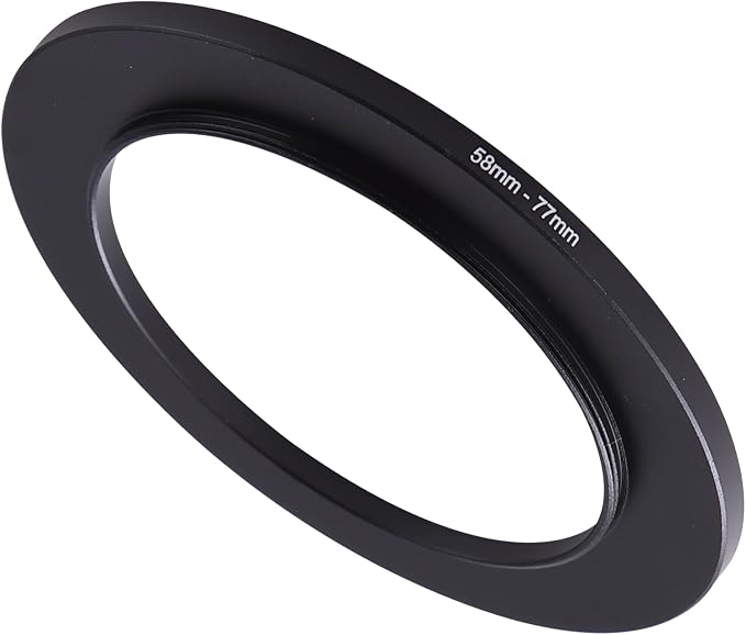 58-77mm Step-Up Ring Adapter, 58mm to 77mm Step Up Filter Ring