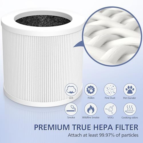 2 Pack A1 Filter Compatible with VEWIOR Air Purifier HQSC-50, HQKJ-80, A1