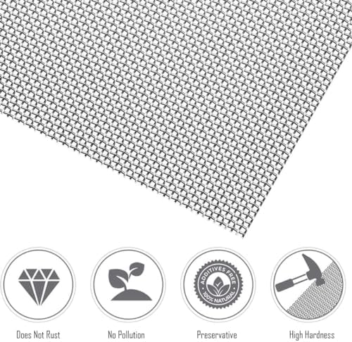 Wire Mesh Sheet Stainless Steel Woven Wire 5 Mesh No Rust Meshes Screen for DIY Projects Vent Window Screen Filter Mesh 8.26 X 11.8 Inch