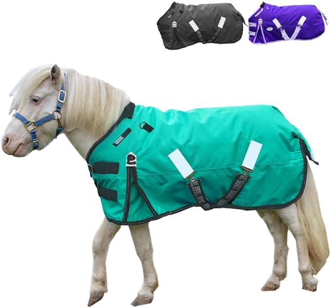 Derby Originals Nordic-Tough 1200D Heavyweight Mini Horse & Pony Turnout Blanket – Waterproof, Breathable, 300g Insulation, 210T Lining, Reflective, 2-Year Warranty (Turquoise, 50")