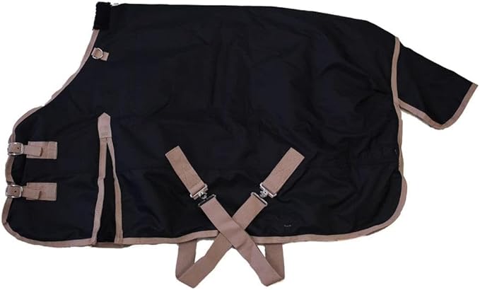 AJ Tack 1200D Waterproof Winter Pony Blanket - 300g Heavyweight Turnout with Fleece Collar, Shoulder Gussets & Tail Flap - Camouflage 52"