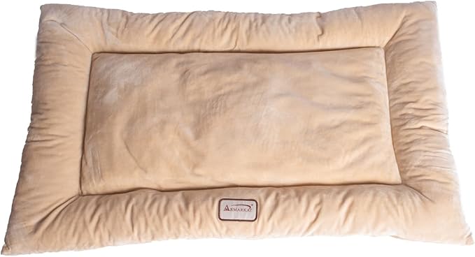 Plush Pet Bed Mat - Cozy Dog Bed, Cat Bed - Machine Washable, Fluffy Comfort - 27" x 19" Beige