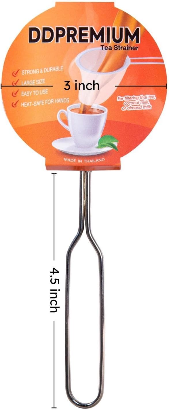 Traditional Thai Style Tea Filter Stainless Steel Size 3 Inches Friendly Using