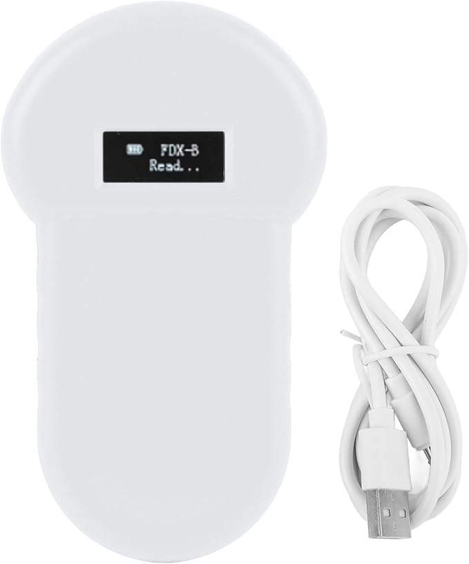 Pet Microchip Reader, Advanced Scanner with USB Charging and Clear LCD Display, Compatible with ISO11784 85 FDX B for Dogs Cats Pigs Animals
