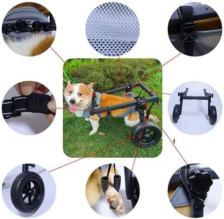 Pet Trolley Adjustable Hind Leg Disabled Dog Mobility Aid Light Rehabilitation Legs Wheelchair Walk Tools(X-Large)