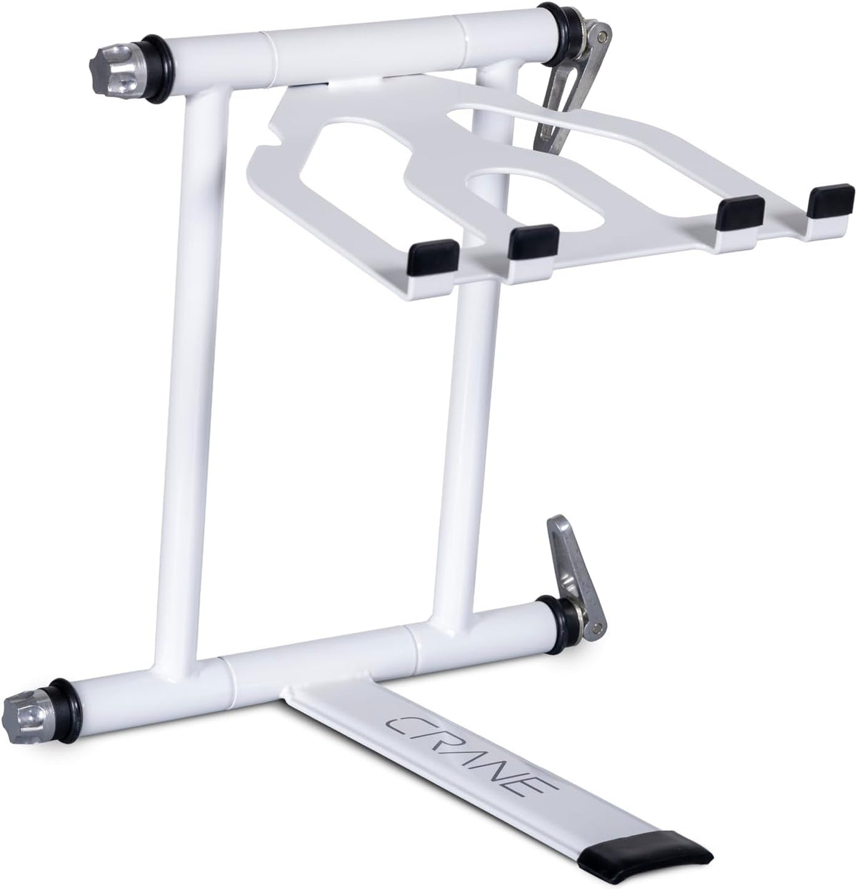 Plus Universal DJ Stand for Laptops, Tablets and Controllers with Nylon Carry Bag, White