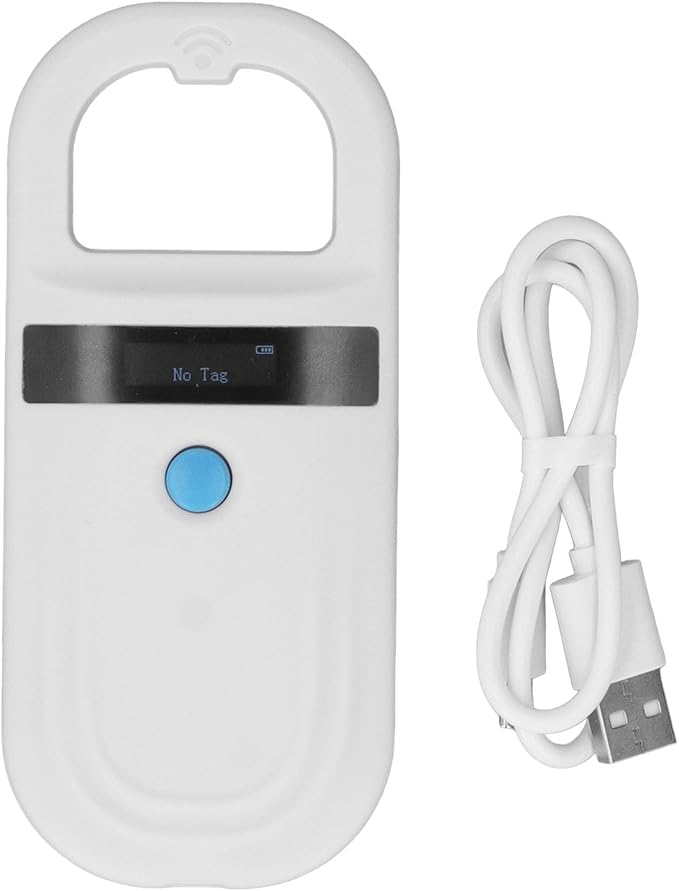FILFEEL Pet Microchip Scanner with LED Display - 134.2kHz & 125kHz, 256 Data Storage, Animal ID Reader for FDXB EMID Chip