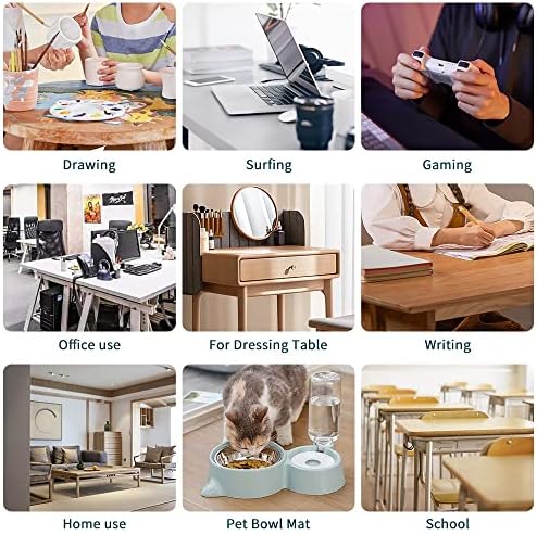 XL PVC Clear Desk Blotter Mat Protector Plastic Table Cover Mat Extra Large Office Drawing Writing Full Desk Pad for Computer Work Desktop Organizer Non-Slip Easy Clean Water Resistant 24x60 Crystal