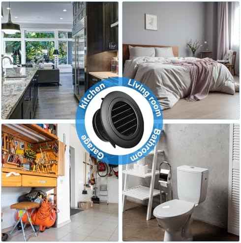 VIHOSE 4 Inch Round Soffit Vents ABS Plastic