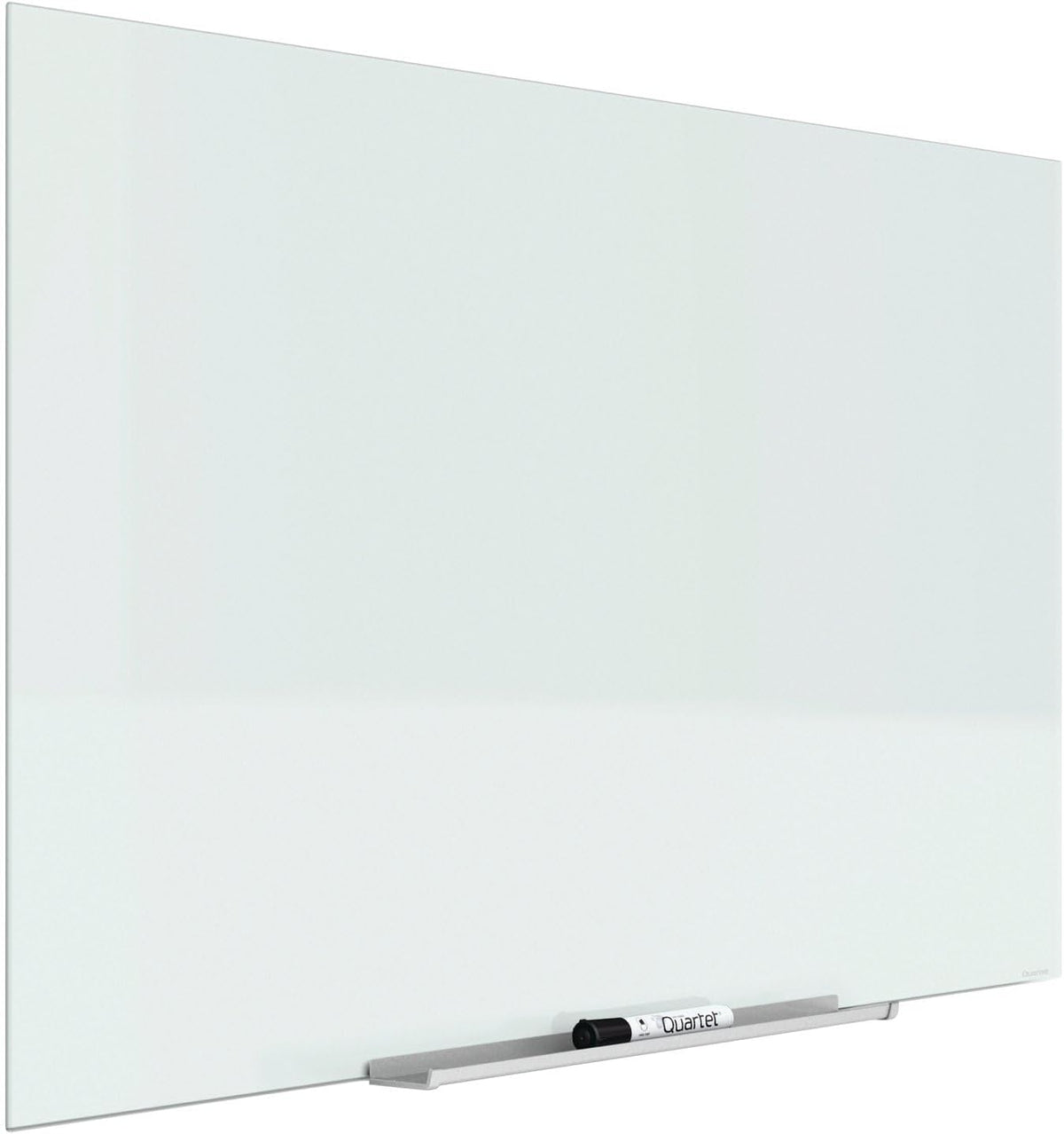 Quartet Dry Erase Board, 85" x 48" Glass Magnetic Whiteboard, Wide Format, Horizontal White Board, InvisaMount, White (G8548IMW)