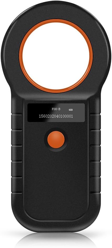 Pet Microchip Scanner, RFID Reader 134.2kHz 125kHz, Rechargeable, Memory Storage 128, for Dogs Cats Animals