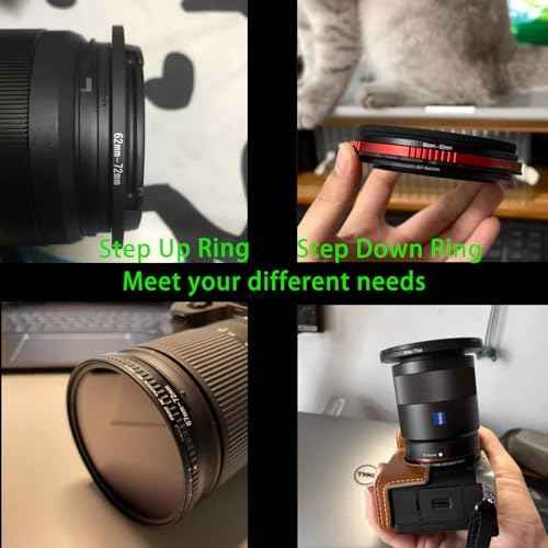 77mm to 67mm Step Down Ring Filter Adapter Metal Ring Step Down Rings Adapter Filter Compatible with All 67mm UV, CPL, ND, Lens Hood, Threaded Lens ect (77mm to 67mm)