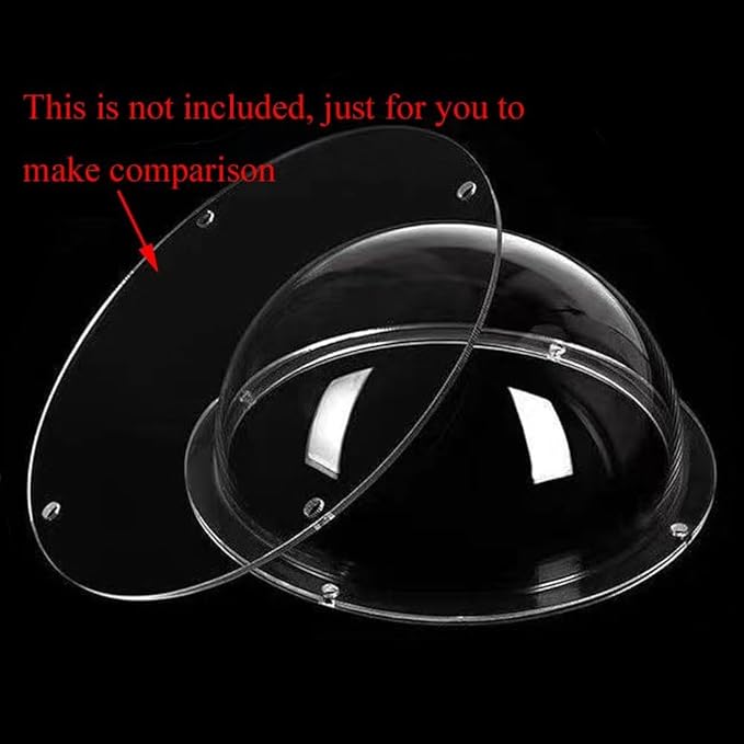 LOTOWELZON 5.5inch Acrylic Replacement Transparent Clear Camera Dome Cover Security Camera Housing Pet Dog Fence Window Skylight Window (ID140mm*H70mm/5.5 * 2.75in)