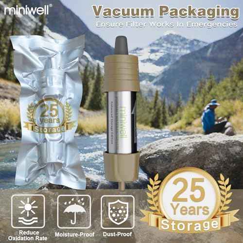 Miniwell L630 Portable Water Filter with Upgraded Vacuum Packaging