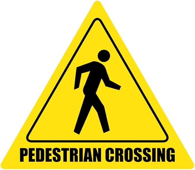 Pedestrian Crossing - Floor Sign 28" x 28" - Permanent - Sign
