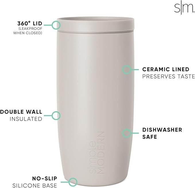 Simple Modern Halloween Travel Coffee Mug 360° Lid | 16oz | Stamps | Voyager