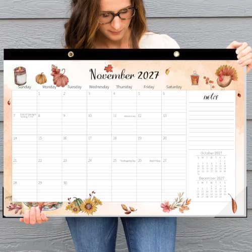 GuassLee Desk Calendar 2027-2028 Extra Large, 18 Months, 20" x 30"