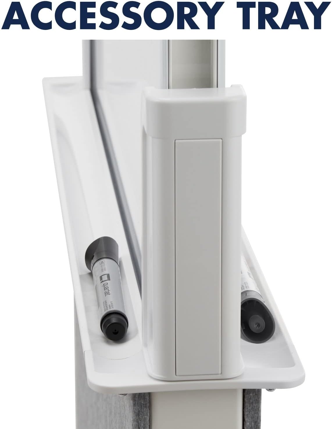 Quartet Whiteboard Easel, Glass Dry Erase Board, Rolling Easel Stand On Wheels, Double-Sided Privacy Screen with Adjustable Height, Includes 1 Marker, Creates Private Interactive Workspaces (Q293066W)
