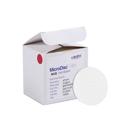 100Pack MCE Gridded Membrane Filter 47mm 0.45μm Mixed Cellulose Esters Membrane