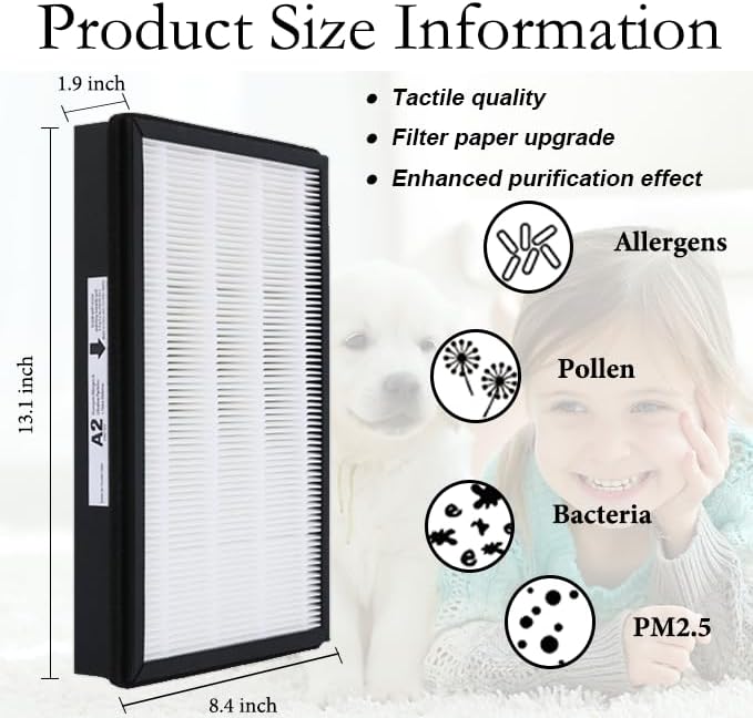 A2 True HEPA Replacement Filter, Compatible