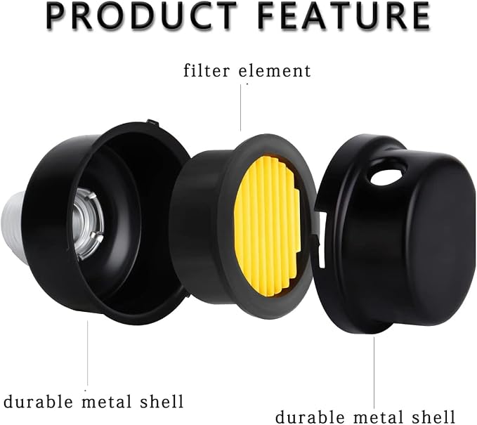 2 Pcs 20mm Air Compressor Silencer Filter, 1/2"Thread Intake Filter Noise