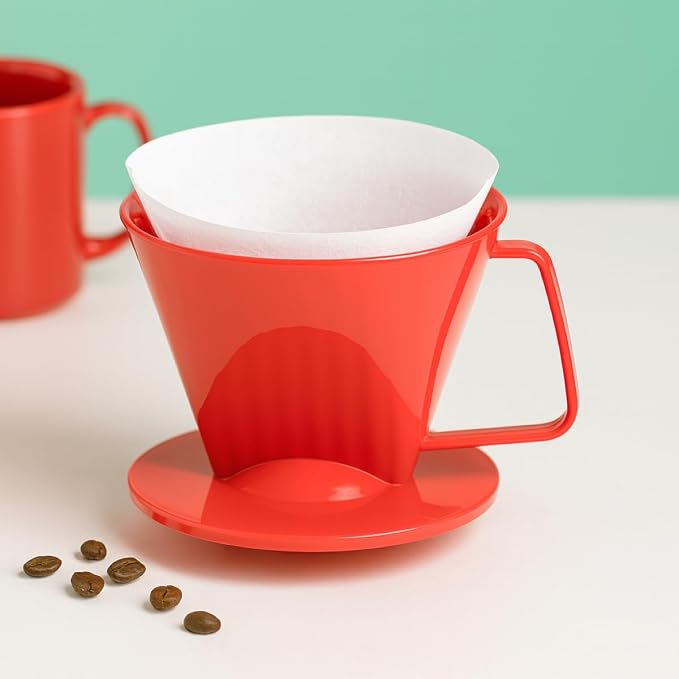 Fino Pour-Over Coffee Brewing Filter Cone, Number 1-Size, Brews 1 to 2-Servings