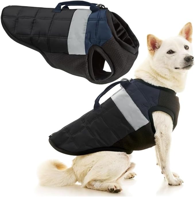 Gooby Bomber Vest Lift Dog Harness - Black, Small - Padded Support Harness with Lift Handle for Small Dogs