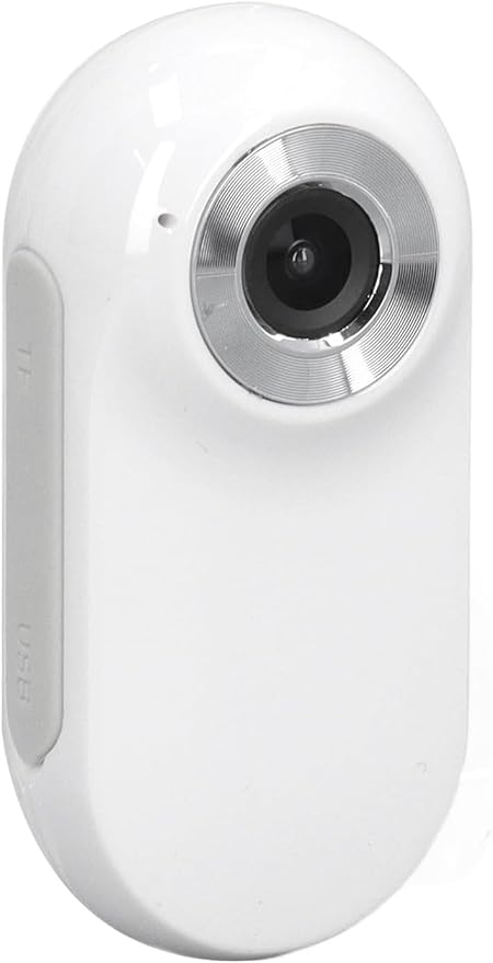 1080p Cat Camera with 120° Lens, Adjustable Magnetic Pet Collar Cam for Outdoor Use, OTG Connection, Perfect for Pet Sports Recording White