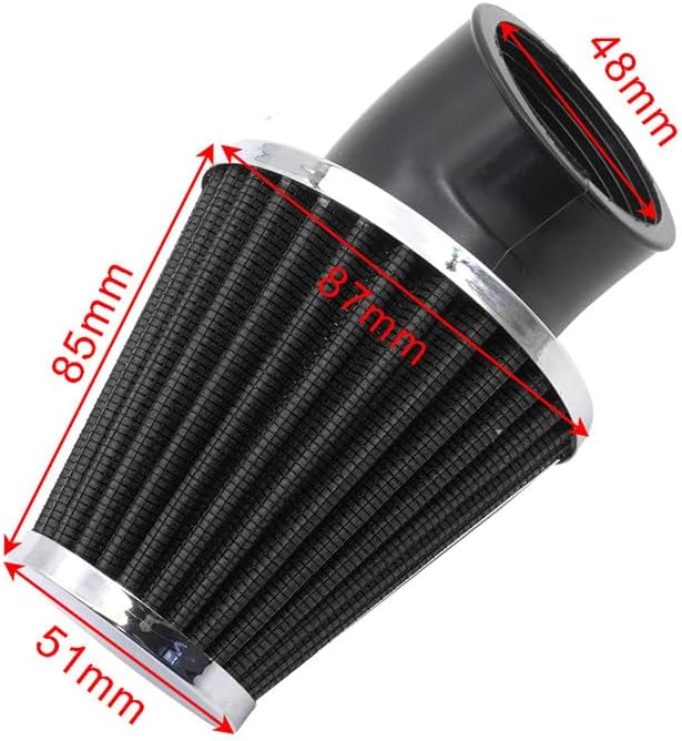 High Performance 48mm Motorcycle Air Filter, Dirt Bike Air Filter Compatible