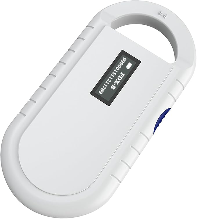 Universal Portable Reader Easy to Operate One to Read for Animal Chip Pet Microchip Scanner for ISO FDXB ID64 Backlight Screen Veterinarians