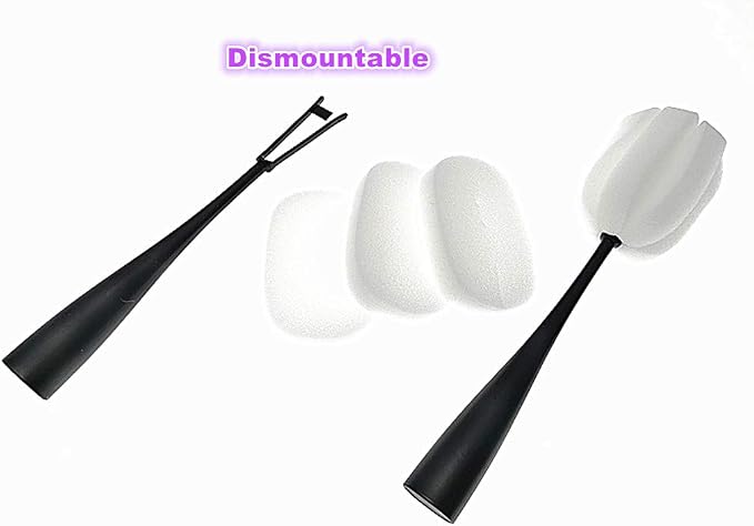 Long Handle Cup Bottle Cleaning Brush Sponge Pot Cleaner Scourer Washer