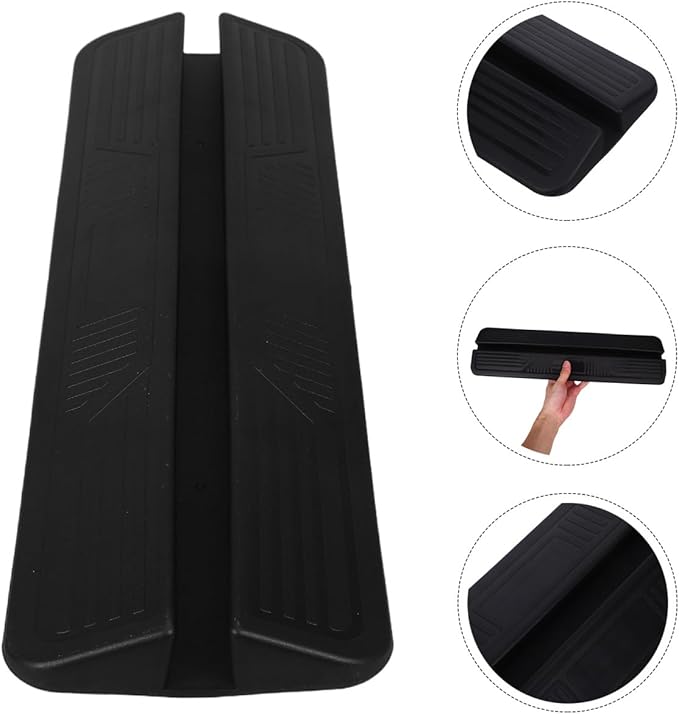 Unomor Baby Gate Ramp for Doorway Threshold Anti-Trip Pedal Safety Accessory for Pet Fence and Stairway Guardrail Black Polypropylene 17.71 x 5.11 in