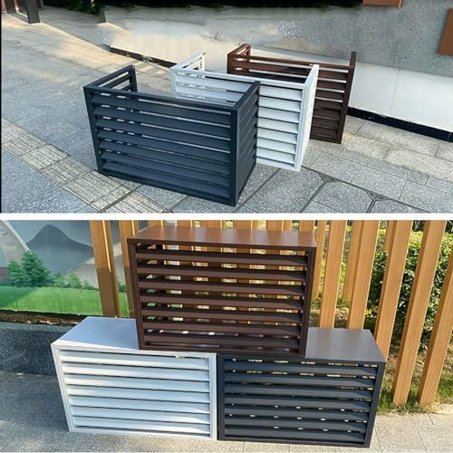 Pool pump covers for outside units, mini split covers for outside units, aluminum outdoor garden air conditioner cover, sturdy and durable, noise-proof, suitable for gardens, balconies, walls ( Color