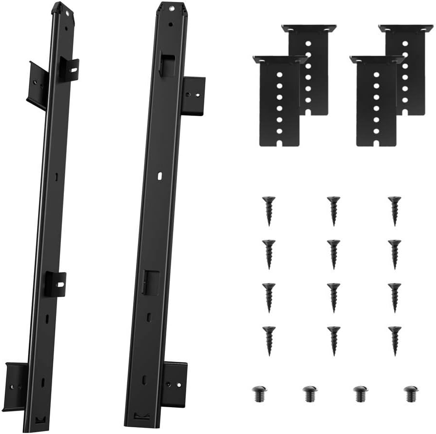 FRMSAET Drawer Slides 12/14/16/18 inch Cabinet Rails Hardware-18 inch Black