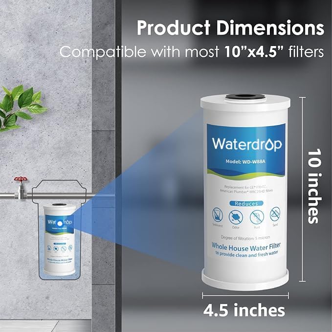 Waterdrop FXHTC Whole House Carbon Water Filter, Replacement