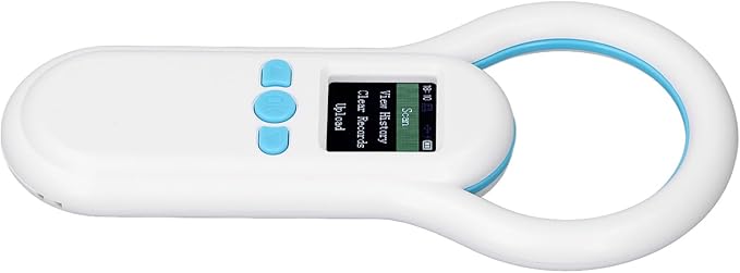 Pet Microchip Scanner, 500 Records Storage 134.2Khz Dog Microchip Scanner, Animal Reader with 1.44 Inch TFT Screen for Pet Animal Identification Management