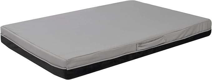 Large Orthopedic Dog Bed, Portable Pet Bed Kennel Mat for Large Dogs Cats, Memory Foam Dog Bed Pillow for Crate with Removable Washable Cover and Nonslip Bottom, 36x27x3.4 Inches
