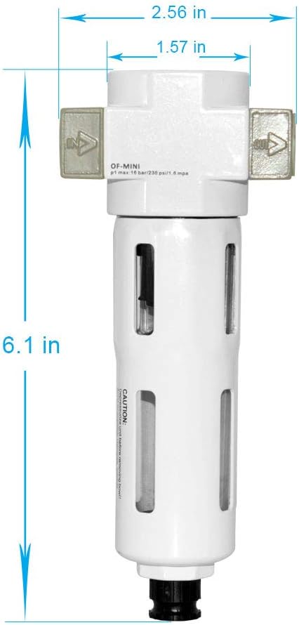 Beduan 3/8" Air in-line Compressed Particulate Filter, Moisture Water Trap