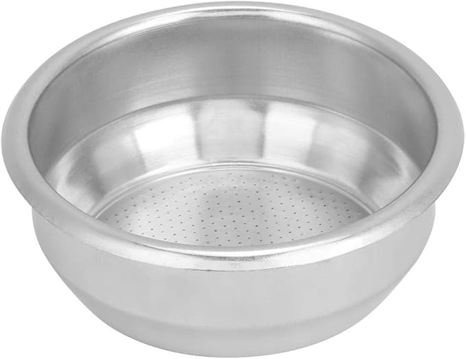 Fdit 58mm Stainless Steel Coffee Filter Basket Single Layer Double Doses Filter