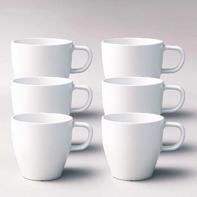 6-Pack 10oz Unbreakable Coffee Mugs, Microwave Safe Premium Drinkware,