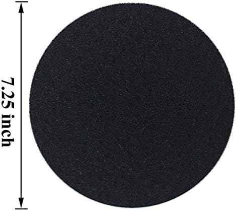Becozofu 7.25 inch Kitchen Compost Bin Charcoal Filter Replacements, Compost Pail Replacement Carbon Filters, Round, Activated Charcoal, Set of 8