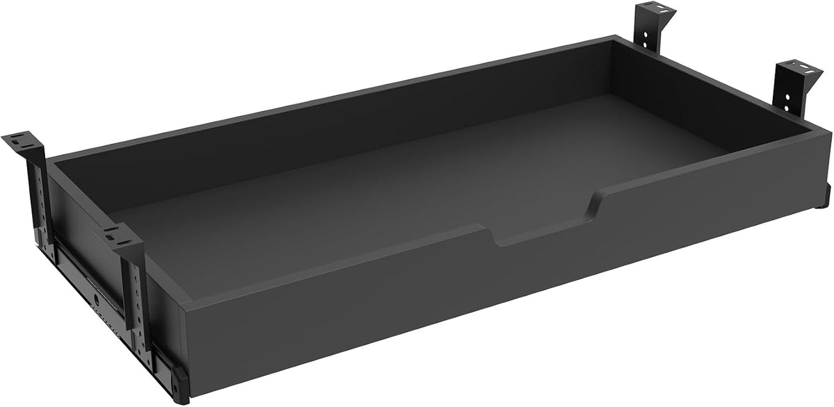 FRMSAET Office Products Sliding Drawer Keyboard Drawer (12”D x 24”W, Black)