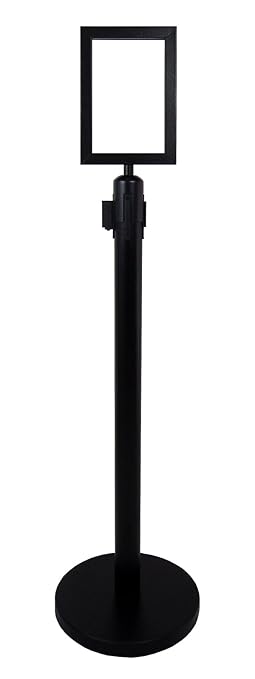 VIP Crowd Control Retractable Belt Queue Safety Stanchion Barrier Set,36" Ht, 78" Red Belt + Wall Bracket (6 Posts Red Belt + SFrame + WBracket)