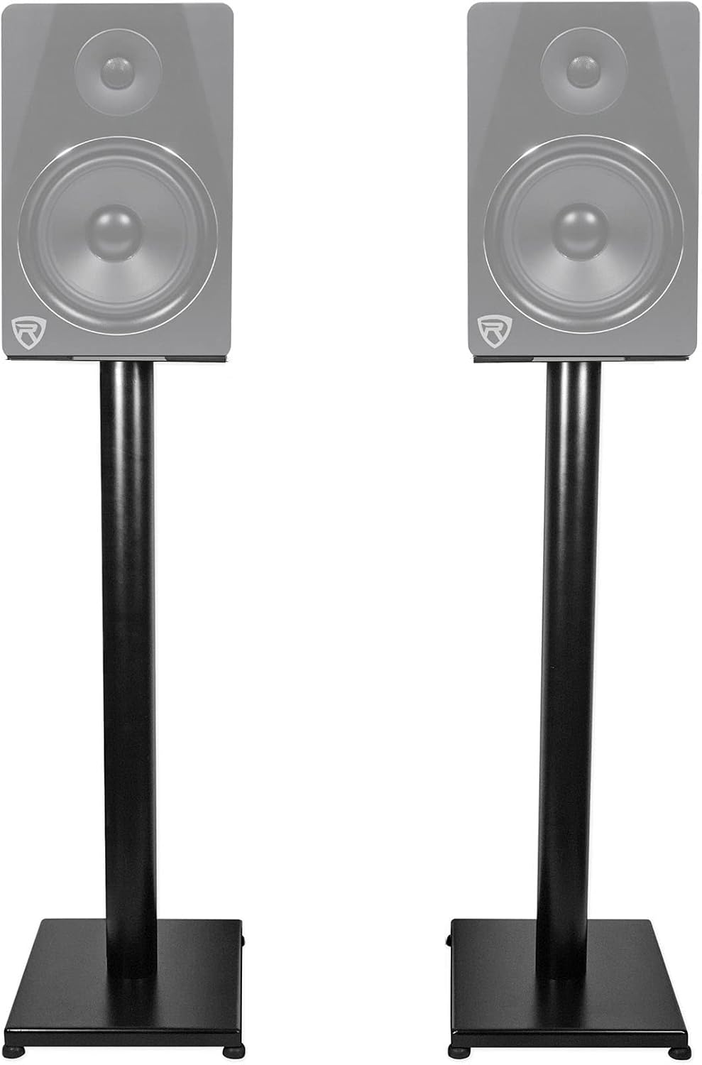 Rockville RS29B 29" Black Bookshelf Speaker/Studio Monitor Stands, Pair